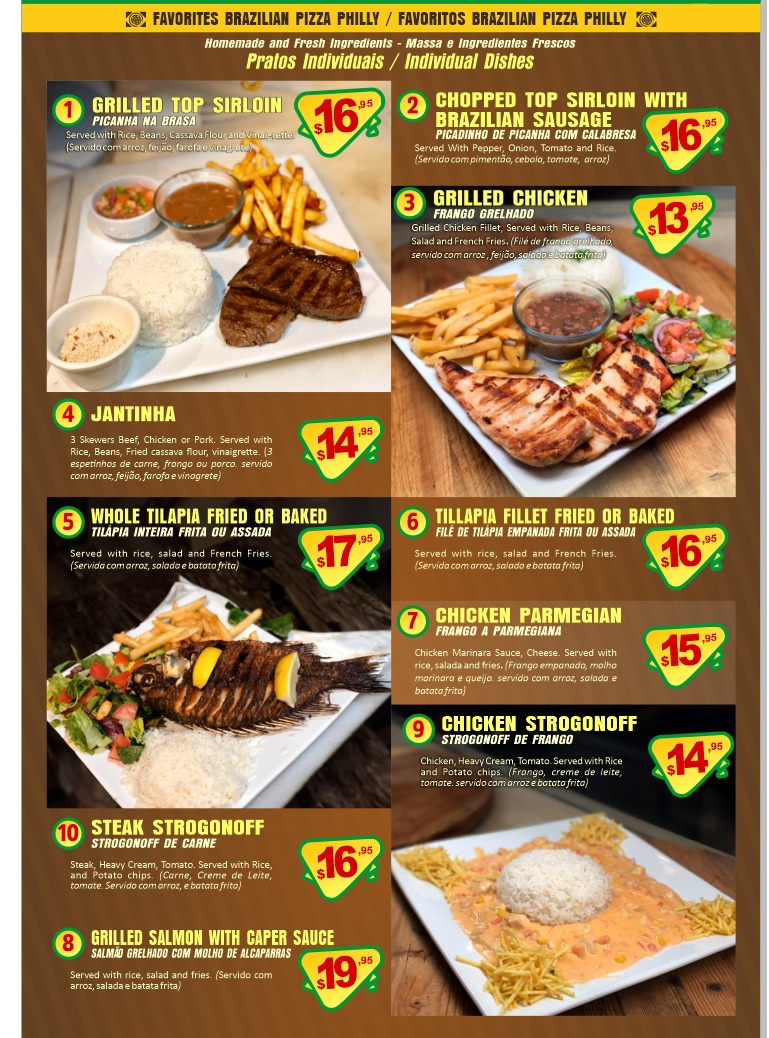 Menu Brazilian Pizza Philly And Restaurant-1
